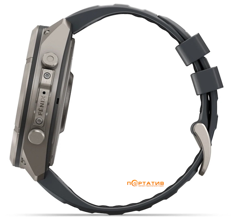 Смарт-годинник Garmin Fenix 9 Pro – inReach, 51mm, Titanium with Graphite/Black Silicone Band (010-04337-21)