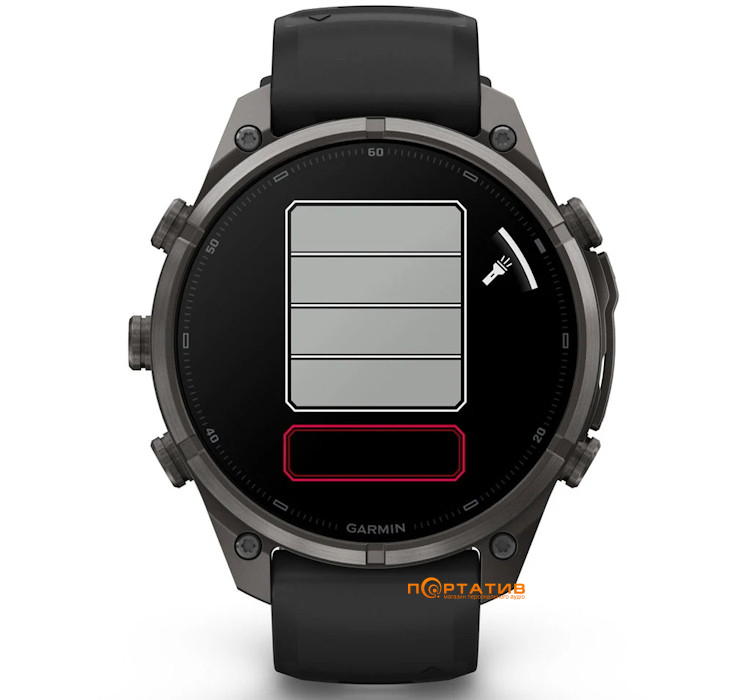 Смарт-годинник Garmin Fenix 9 Pro – 47mm, Carbon Gray DLC Titanium with Black/Pebble Grey Silicone Band (010-04336-16)