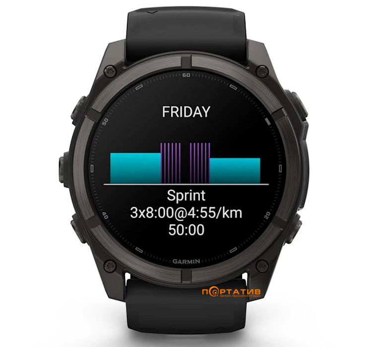 Смарт-годинник Garmin Fenix 9 – 51mm, Carbon Grey DLC Titanium with Black Silicone Band (010-04763-11)
