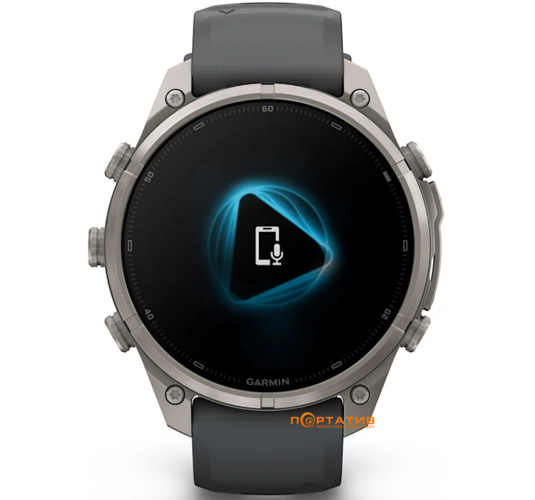 Смарт-годинник Garmin Fenix 9 Pro – inReach, 47mm, Titanium with Graphite/Black Silicone Band (010-04336-21)