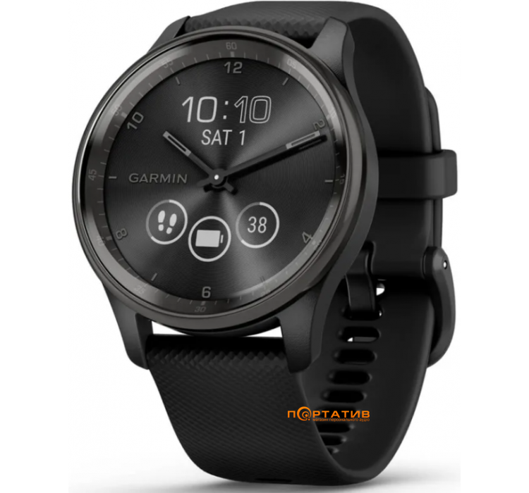 Смарт-часы Garmin Vivomove Trend, Black, Silicone (010-02665-00)