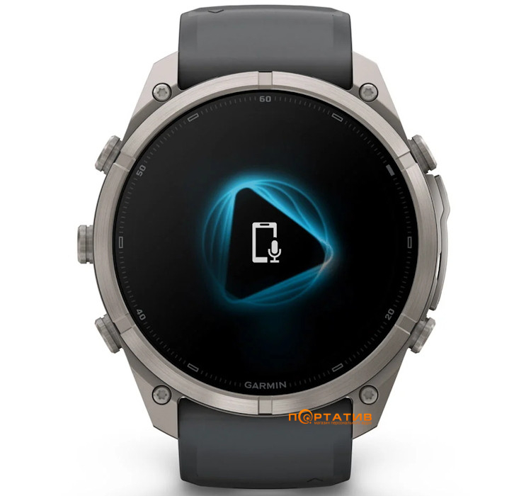 Смарт-годинник Garmin Fenix 9 Pro – 51mm, Titanium with Graphite/Black Silicone Band (010-04337-26)