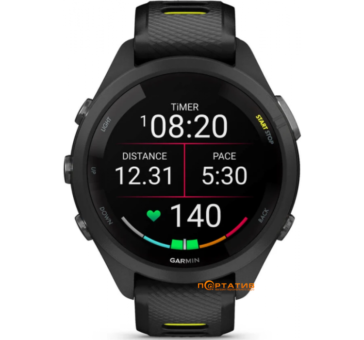 Смарт-годинник Garmin Forerunner 265S, Black (010-02810-13)