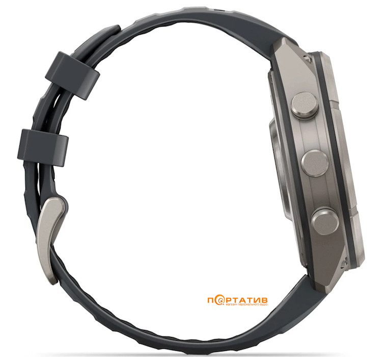 Смарт-годинник Garmin Fenix 9 Pro – inReach, 47mm, Titanium with Graphite/Black Silicone Band (010-04336-21)
