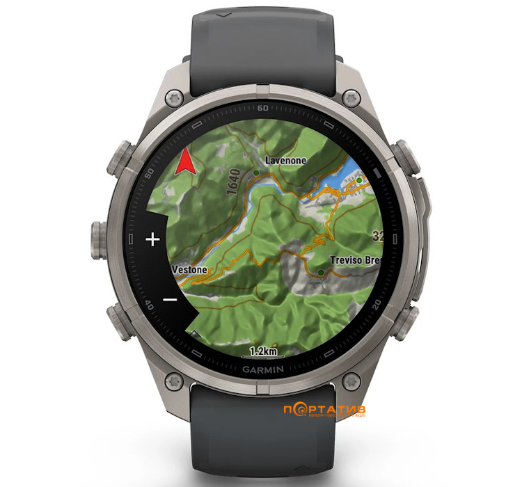 Смарт-годинник Garmin Fenix 9 Pro – 47mm, Titanium with Graphite/Black Silicone Band (010-04336-26)