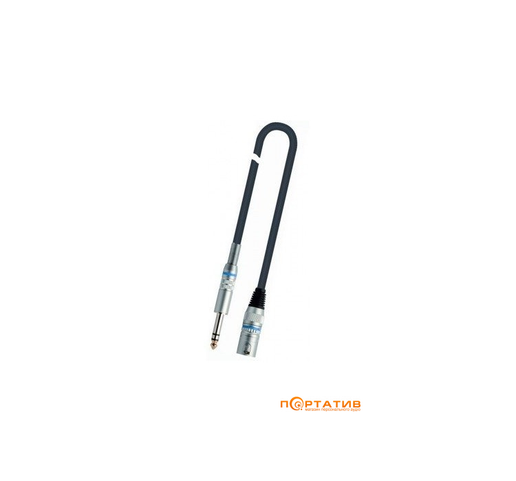 Кабель акустический Quik Lok CM189-3BK (stereo 6.3 - XLR male) 3m