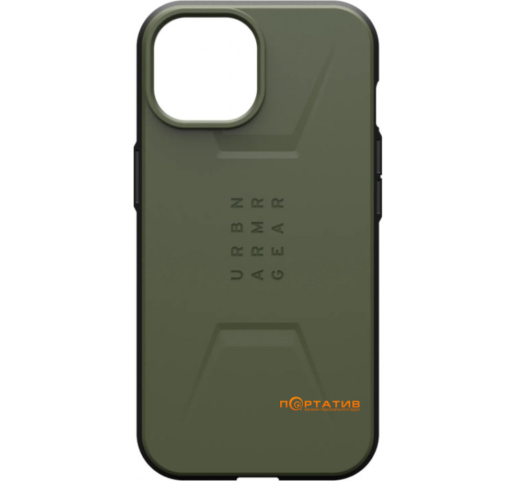 UAG для Apple iPhone 15 Plus Civilian Magsafe, Olive Drab (114306117272)