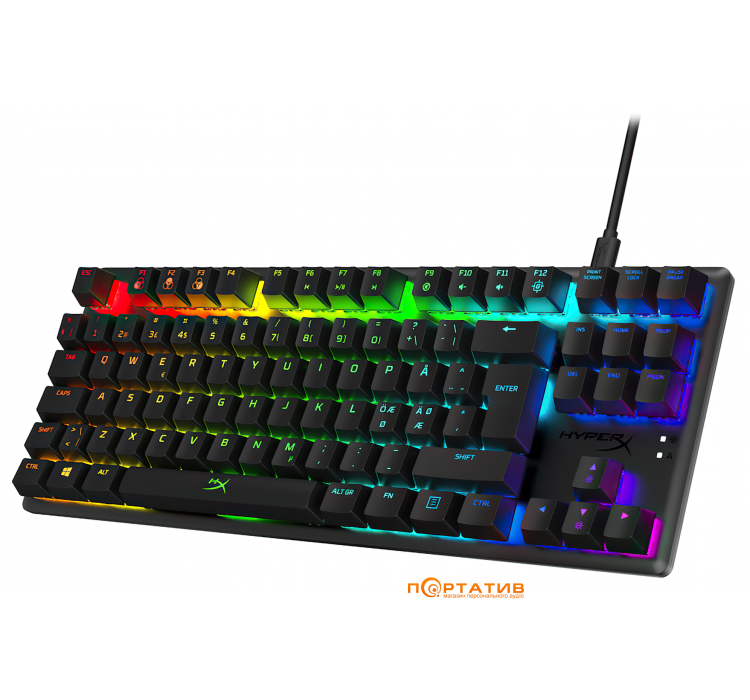 HyperX Alloy Origins Core Red USB RGB ENG/RU Black (4P5P3AX)