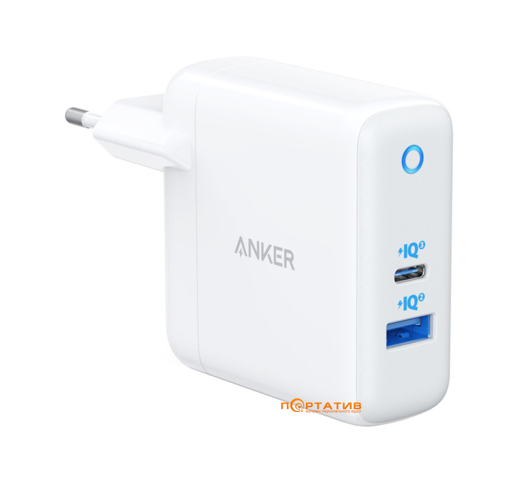Anker PowerPort+ Atom III 45W USB-C + 15W USB-A White (A2322G21)