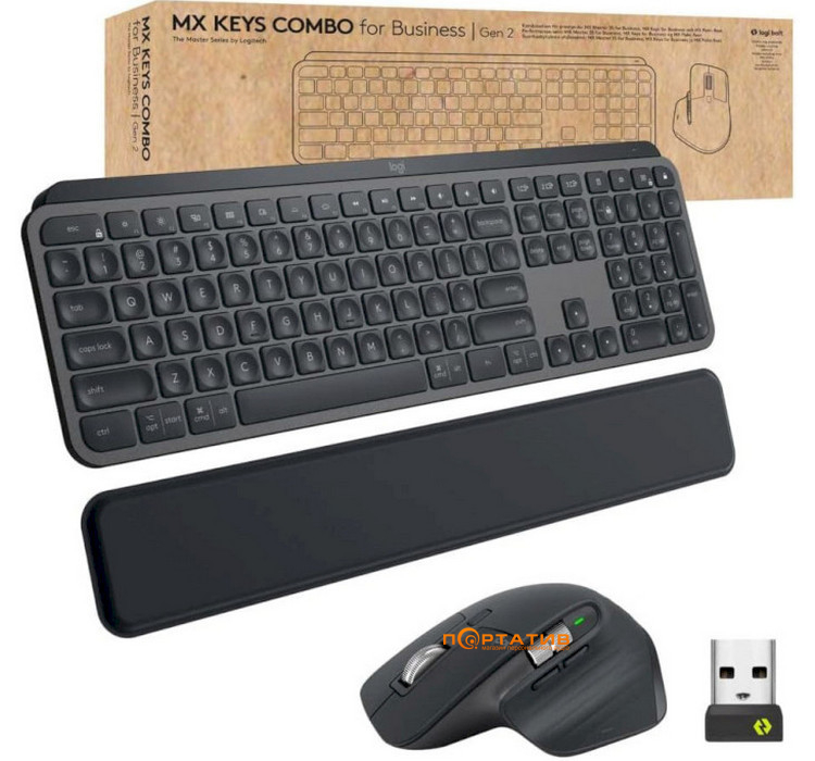 Комплект Logitech MX Keys Combo for Business Gen 2 Graphite UA (920-010933)