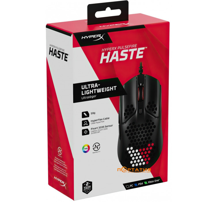 HyperX Pulsefire Haste USB, Black (4P5P9AA)