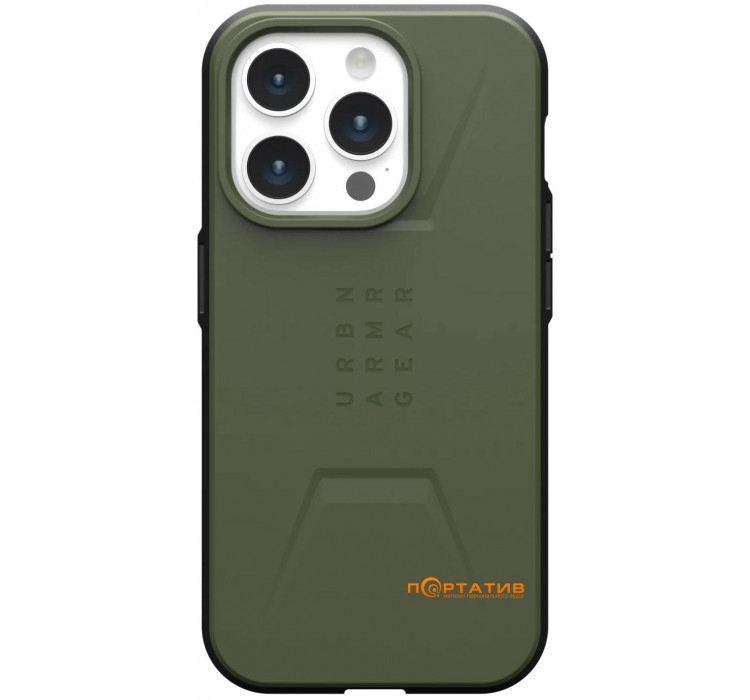 UAG для Apple iPhone 15 Pro Civilian Magsafe, Olive Drab (114275117272)