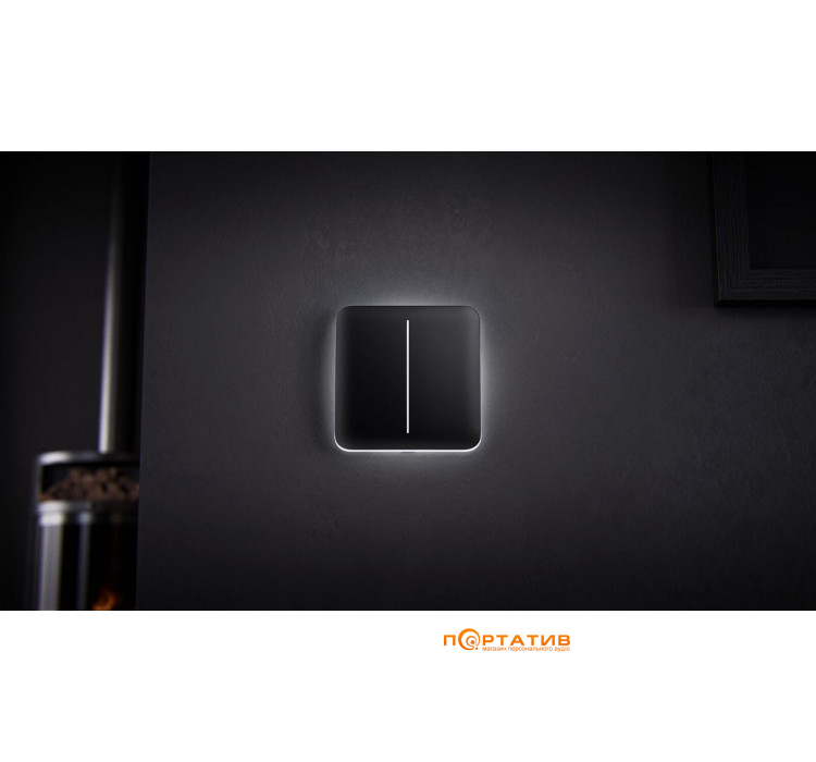 Кнопка для двоклавішного вимикача Ajax SoloButton 2-gang for LightSwitch Jeweler White (000029791)