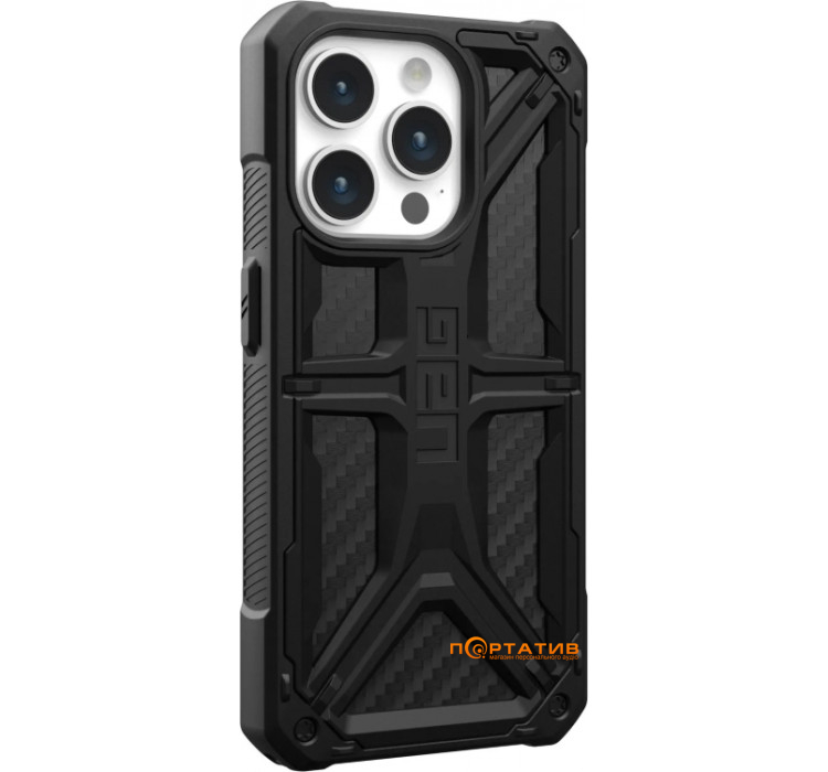 Чехол UAG для Apple iPhone 15 Pro Monarch, Carbon Fiber (114278114242)