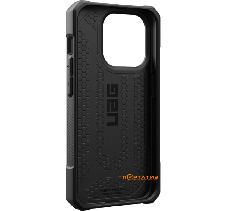 Чохол UAG для Apple iPhone 15 Pro Max Monarch, Kevlar Black (114298113940)