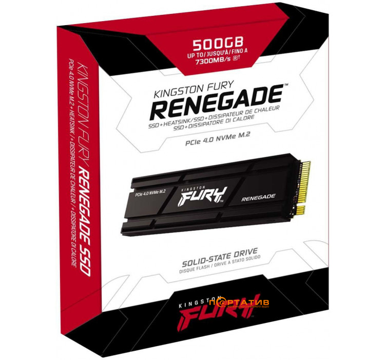 Kingston Fury Renegade 500GB PCIe 4.0 NVMe M.2 w/Heatsink (SFYRSK/500G)