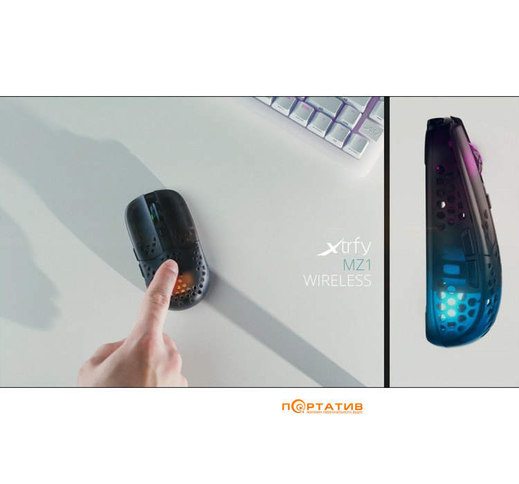 Игровая мышь Xtrfy MZ1 RGB WL, Black (MZ1W-RGB-BLACK)