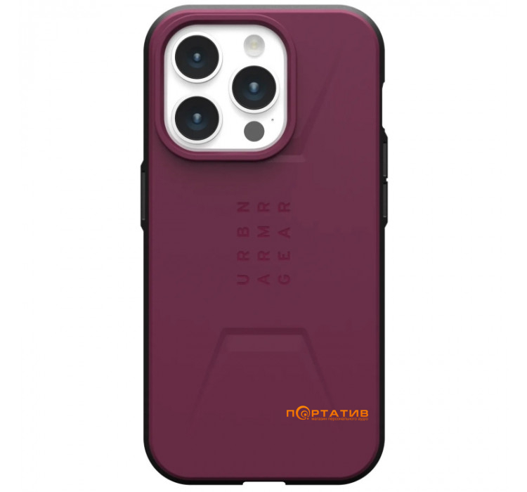 Чохол UAG для Apple iPhone 15 Pro Max Civilian Magsafe, Bordeaux (114295119049)