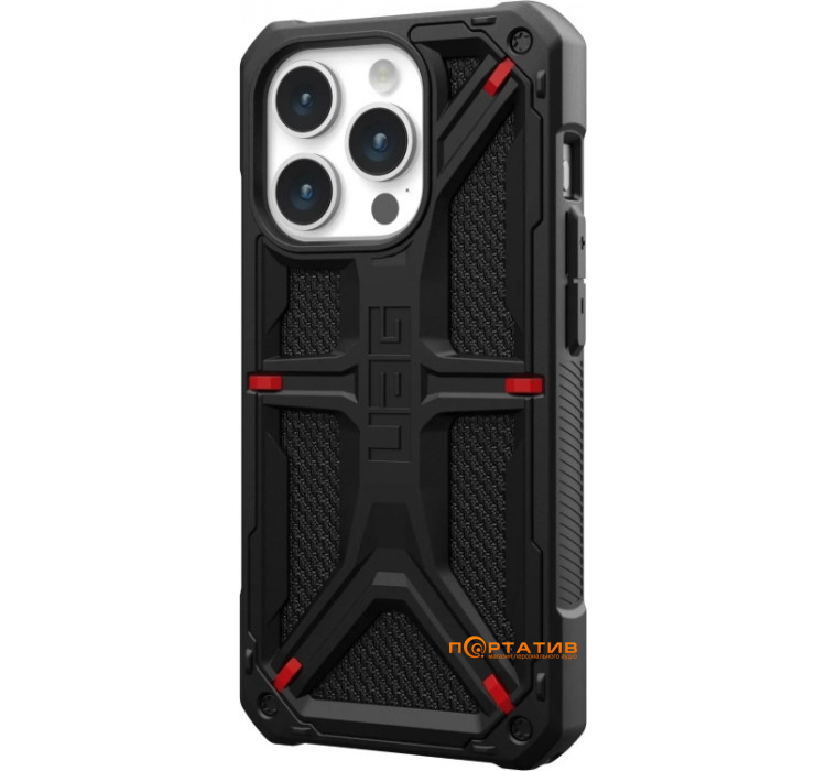 Чохол UAG для Apple iPhone 15 Pro Max Monarch, Kevlar Black (114298113940)
