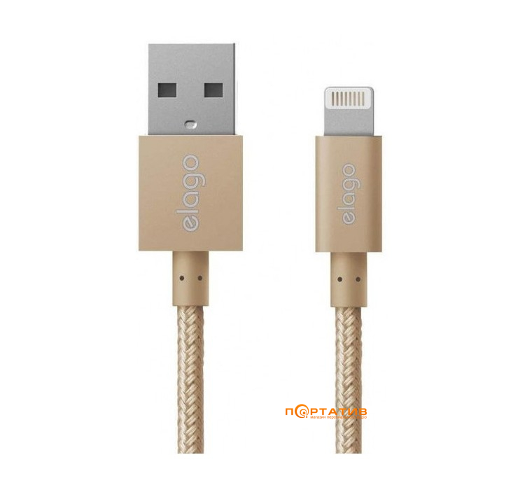 Кабель Elago Aluminum Lightning Cable Champagne Gold (ECA-ALGD-IPL)