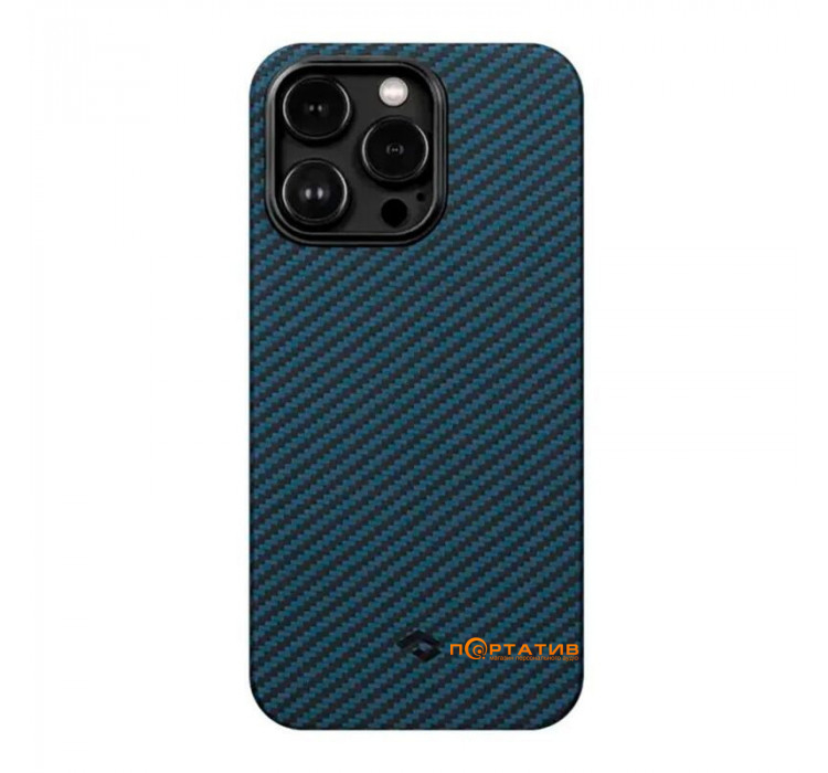 Pitaka MagEZ Case 3 Twill 1500D Black/Blue for iPhone 14 Pro Max (KI1408PM)