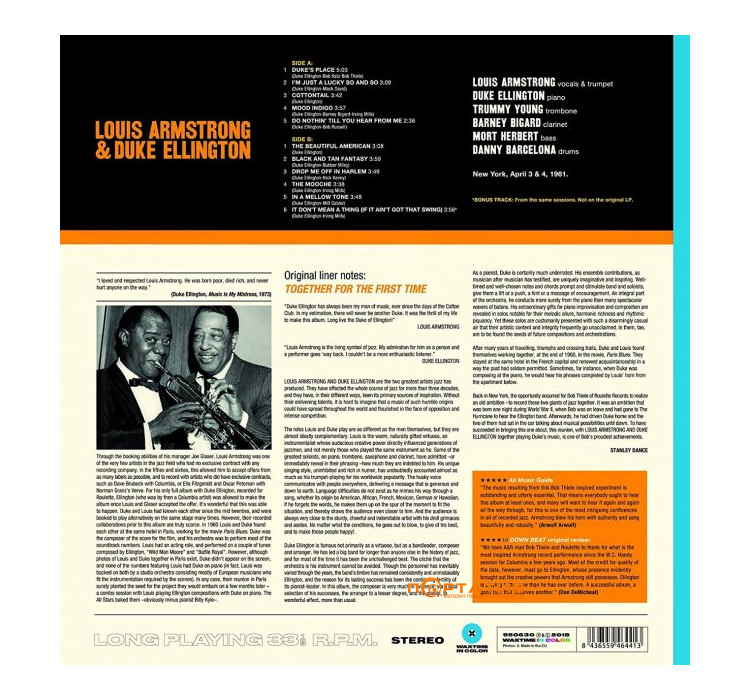 Вінілова платівка Louis Armstrong & Duke E: The Great Summit