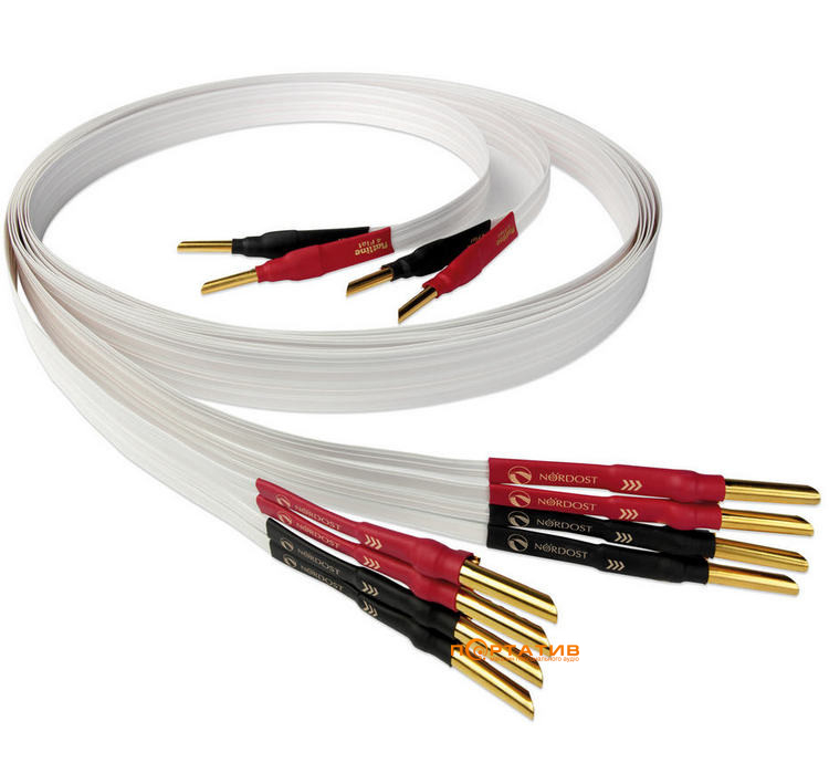 Nordost 4 Flat 2x2.5m is terminated with low-mass Z plugs