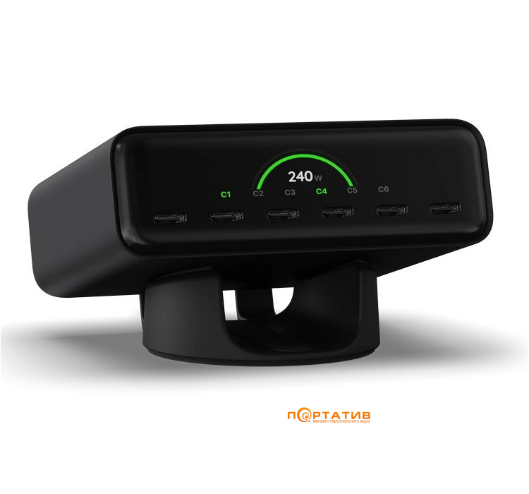 Зарядний пристрій Satechi ChargeView 240W Desktop Charger Black (ST-C6CV240C-EU)