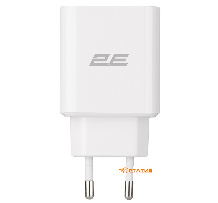 Мережевий зарядний пристрій  2E Wall Charger 20W USB-C PD White (2E-WC1USBC20W-W)