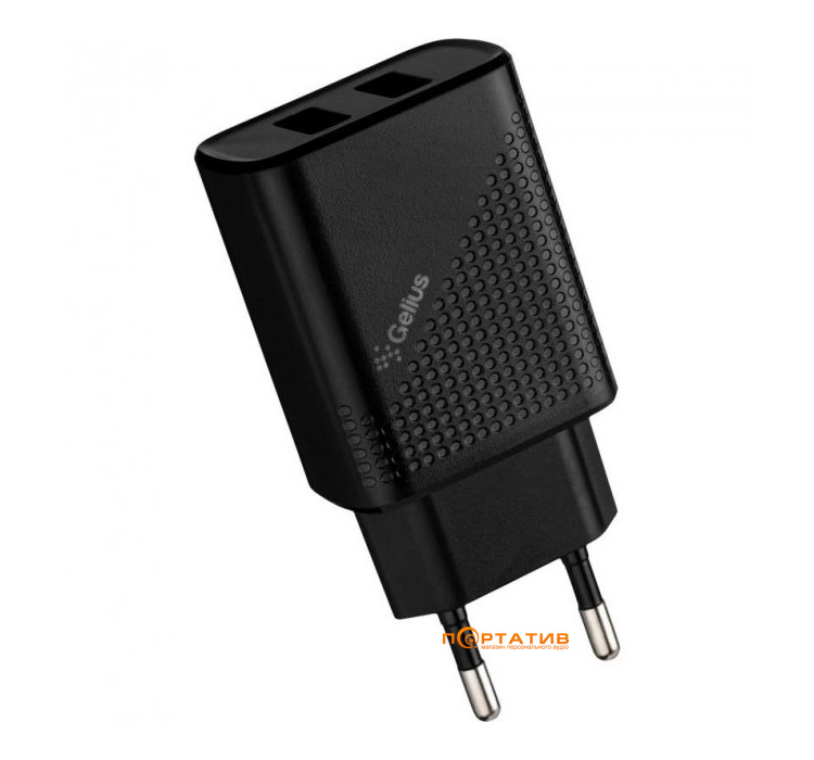 Gelius Pro Vogue GP-HC011 2USB 2.4A + Cable MicroUSB Black