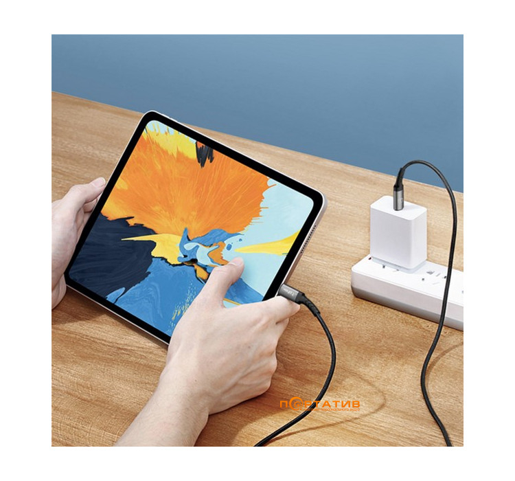 Кабель T-Phox Apace T-CL833 Type-C Lightning 18W 1 м BlackGray (T-CL833)
