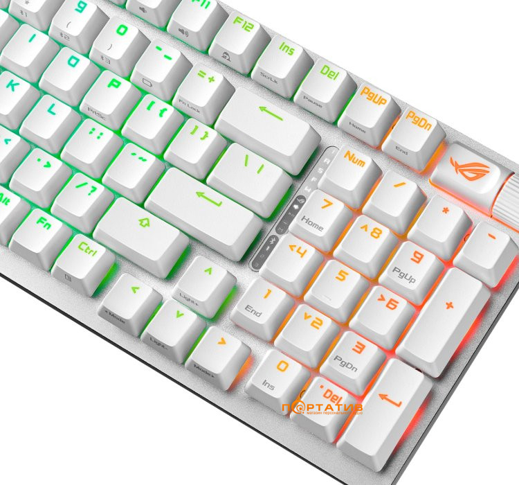 Игровая клавиатура ASUS ROG Strix Scope II NX Snow Wireless EN RGB White (90MP037A-BKUA30)