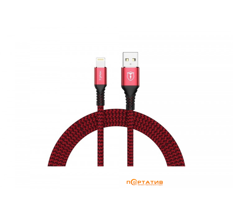 Кабель T-phox Jagger T-L814 Lightning - 1m Red (T-L814 red)