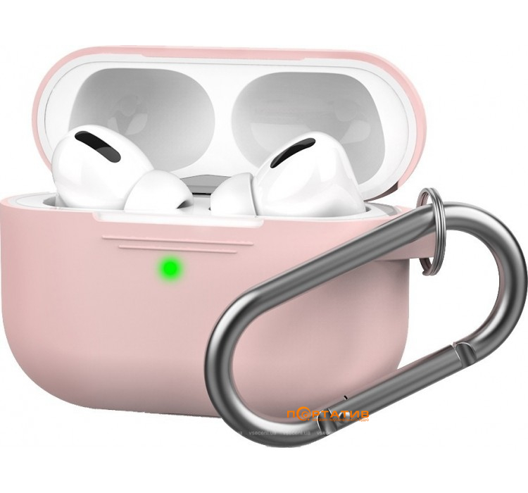 AHASTYLE Silicone Case with Carabiner for Apple AirPods Pro Pink (AHA-0P100-PNK)