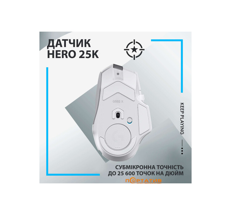 Мышка Logitech G502 X Lightspeed Wireless White (910-006189)