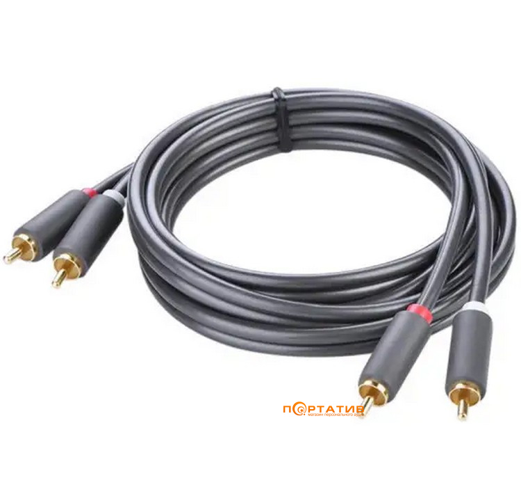 UGREEN AV104 2 RCA Male to 2 RCA Male Audio Cable 3m Black (10519)