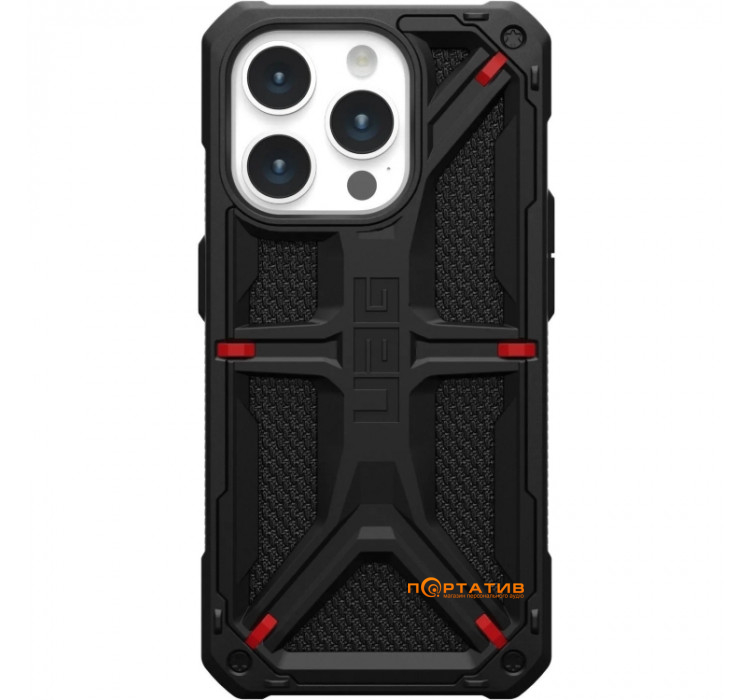 Чехол UAG для Apple iPhone 15 Pro Monarch, Kevlar Black (114278113940)