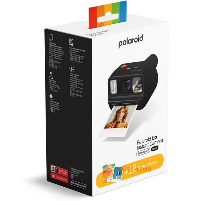 Камера миттєвого друку Polaroid Go Gen 3 Black (9192)