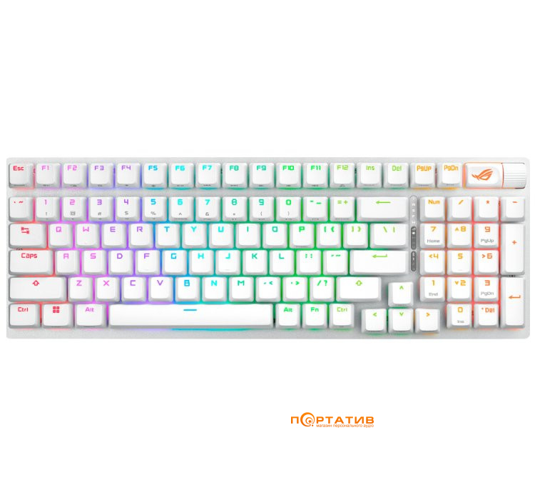 Игровая клавиатура ASUS ROG Strix Scope II NX Snow Wireless EN RGB White (90MP037A-BKUA30)
