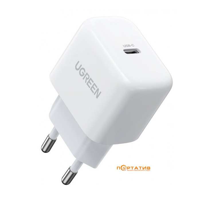 UGREEN Wall Charger CD272 30W Type-C GaN PD Fast Charger White (40942)
