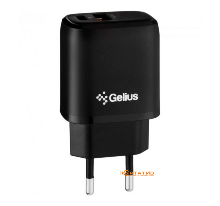 Gelius Pro X-Duo GP-HC014 USB+Type-C QC3.0/PD20W Black