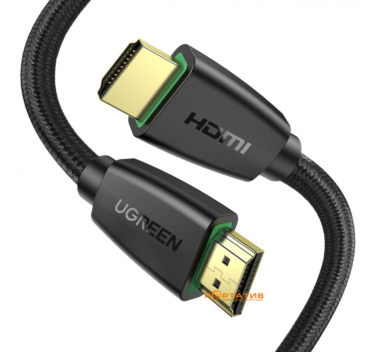 UGREEN HD118 HDMI 2.0 (AM/AM) High-End Cable Nylon Braid 3m Black (40411)