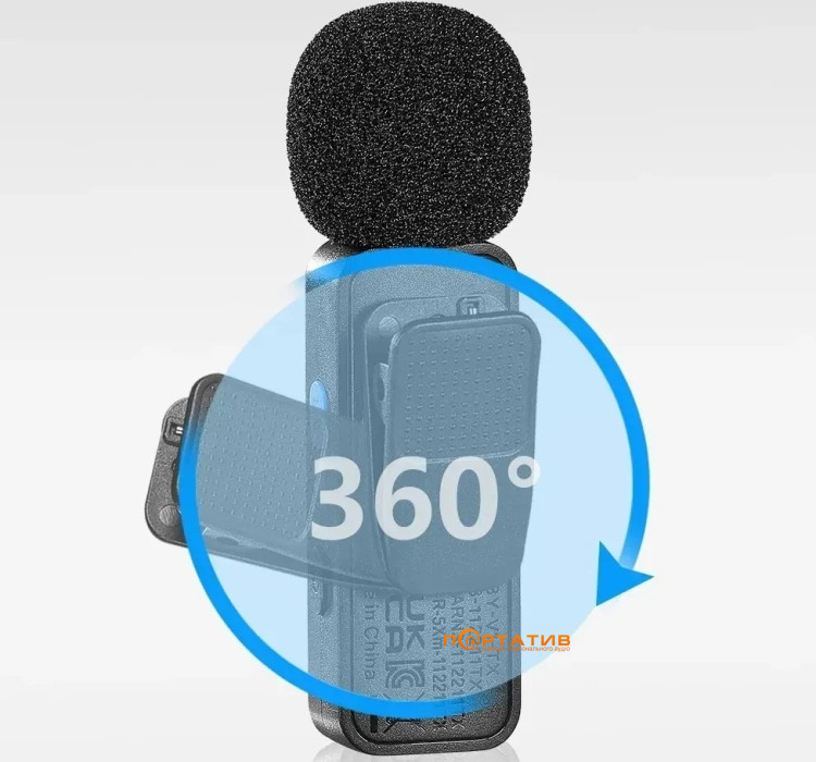 Мікрофон BOYA BY-V1 Lightning Black