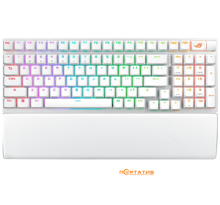 Игровая клавиатура ASUS ROG Strix Scope II NX Snow Wireless EN RGB White (90MP037A-BKUA30)
