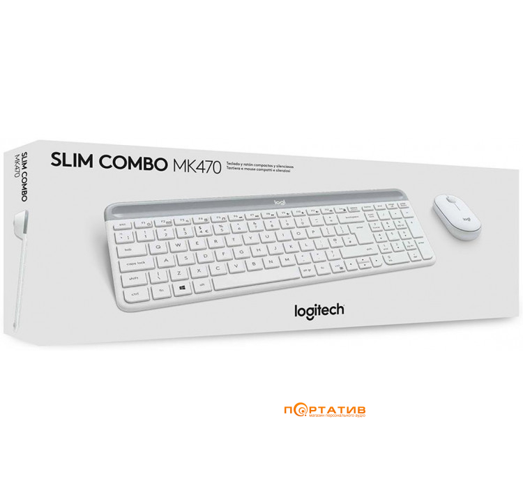 Logitech MK470 Wireless Slim Off-White UA (920-009205)