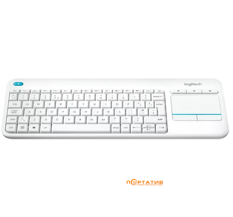 Клавіатура Logitech K400 Plus Wireless White UA (920-007146)