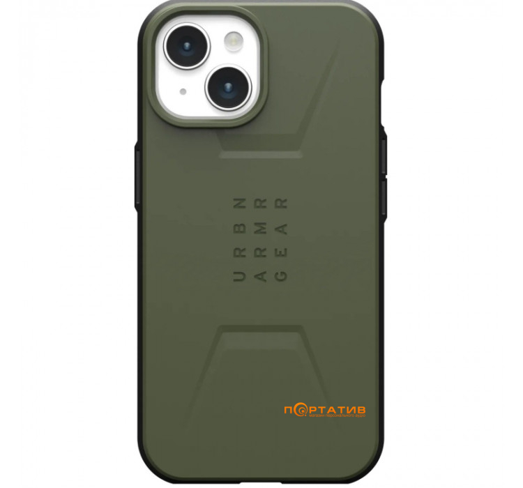 UAG для Apple iPhone 15 Plus Civilian Magsafe, Olive Drab (114306117272)