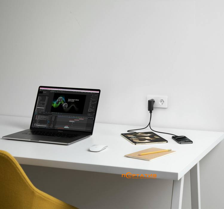 Зарядное устройство Belkin BoostCharge 25W USB-C PD with PowerBank 5000mAh Black + USB-C Cable 1m Black (BPZ003BT1MBK-B6)