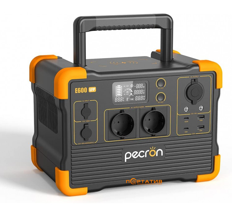 Зарядна станція Pecron E600LFP 614Wh/AC 1200W