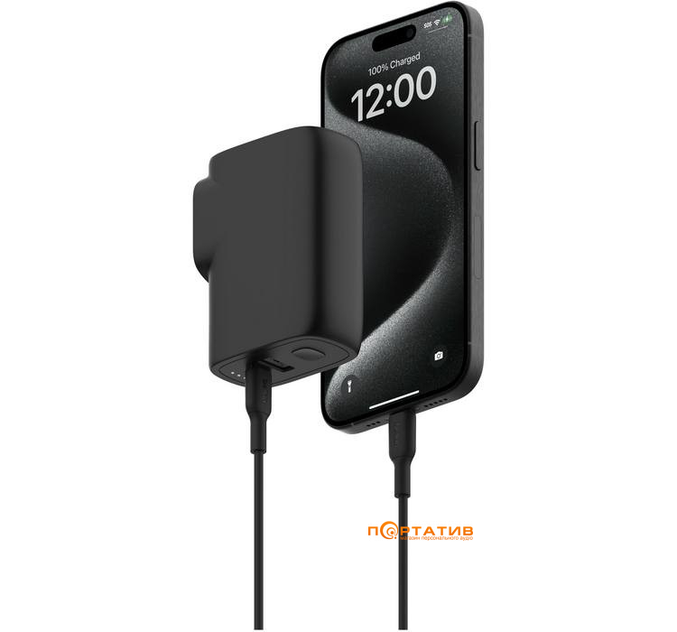 Зарядное устройство Belkin BoostCharge 25W USB-C PD with PowerBank 5000mAh Black + USB-C Cable 1m Black (BPZ003BT1MBK-B6)